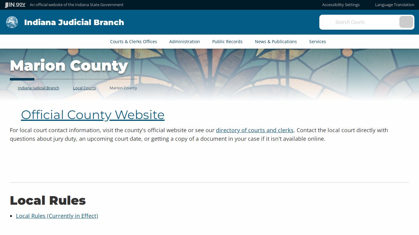 Marion County - Indiana Judicial Branch